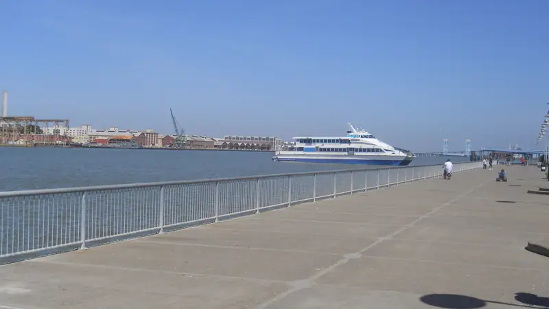 Vallejo waterfront promenade and ferry.