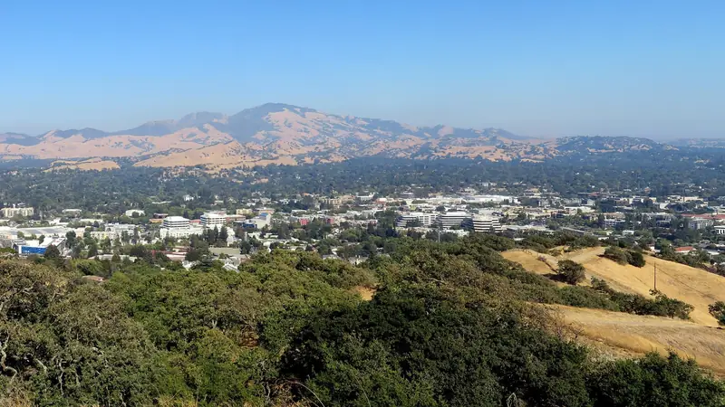 Walnut Creek and Mount Diablo.